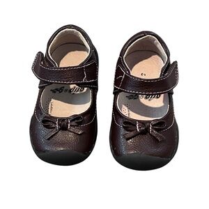 PEDIPED‎ GRIP 'N' GO ISABELLA CHOCOLATE BROWN MARY JANE SHOES SIZE 4-4.5